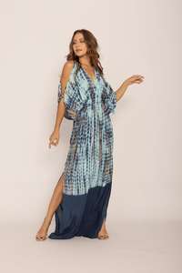 Robe d'été personnalisée du fabricant de vêtements pour femmes Plus Casual Halter Crossover Strap Deep V-Neck Button Natural Sashes Dinner - Product Image 2