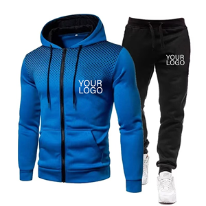 Conjunto de chándal deportivo de 2 piezas para hombre, chaqueta completa para correr con pantalones de chándal de manga larga, sudadera transpirable para deportes al aire libre - Product Image 1