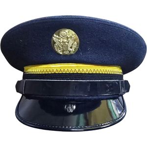 Retro Wool and Leather Visor <b>Cap</b> Tailored with Precision Perfect for <b>Vintage</b> Collections Reenactment and Parades - Product Image 5