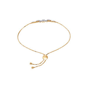 กำไลข้อมือทองคำและเพชรดีไซน์หรูหราสำหรับผู้หญิง - Product Image 4