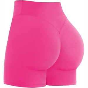Plain Yoga <b>Shorts</b> Gym Fitness <b>Short</b> Breathable Sport Workout <b>Compression</b> leggings, Seamless, High Waist - Product Image 5