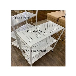 Carrito de Servicio de Hierro Negro al por Mayor, Tamaño y Forma Personalizados, Carrito de Servicio de Alimentos para Decoración del Hogar - Product Image 4