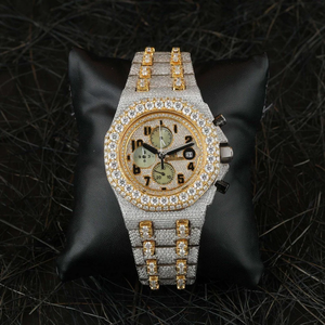Full Iced Out Bling Bling Diamond <b>watch</b> Sterling <b>Silver</b> 2 Tone Gold Plated Luxury <b>Men</b> Moissanite Hip Hop Diamond <b>Watch</b> - Product Image 1