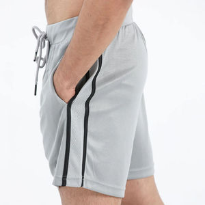Pantalones cortos deportivos para gimnasio de secado rápido de verano para hombre, ropa deportiva informal de punto con logotipo personalizado, elástico, sólido medio, servicio OEM - Product Image 6