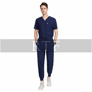 Uniformes médicos de LICRA antiabsorbentes con cuello en V personalizados, opciones de talla grande, hasta la rodilla, Top de Hospital, Jogger, conjuntos de uniformes de enfermería - Product Image 2