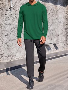 Sudadera Deportiva de Compresión para Hombre, Corte Regular, para Entrenamiento, con Capucha, Personalizable con Logotipo OEM, Lisa, para Gimnasio, Transpirable - Product Image 4