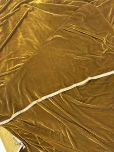 Oro claro 100% Poliéster Seda Terciopelo Coreano Makhmal Super Seda Terciopelo para Niñas para equipaje y bodas - Product Image 3