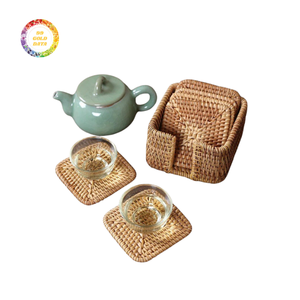 Assiette de présentation en rotin décorative pour la salle à manger et l'exposition - Tressée à la main avec soin - Product Image 1