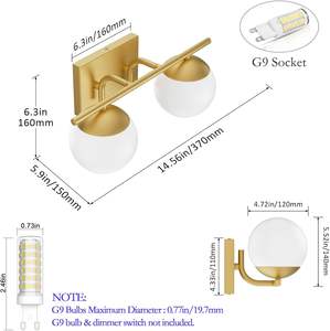 Gold Mid-Century <b>Modern</b> <b>Wall</b> Sconce <b>Light</b> Brass Globe <b>Wall</b> Lighting Factory OEM/ODM Wholesale <b>Indoor</b> <b>Wall</b> <b>Light</b> - Product Image 3