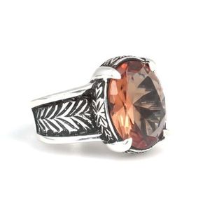 Anillo de Plata de Ley 925 para Hombre con Piedra de Zultanita de Corte Ovalado, Bañado en Rodio, para Uso Diario, con Engaste de Bisel - Product Image 2