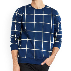 Sudadera de algodón con logotipo personalizado de lana de alta calidad, Sudadera de cuello redondo de peso pesado para hombres - Product Image 1