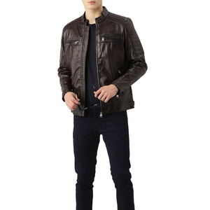 Chaqueta de cuero para hombre para exteriores 2025, lona transpirable impermeable con cremallera, servicio personalizado OEM - Product Image 1