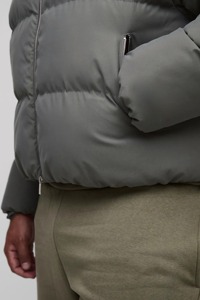 Custom Printed Men's Winter <b>Jacket</b> <b>Padded</b> Stand Collar Zipper Windbreaker with Hood Warm Puffer <b>Jacket</b> - Product Image 4