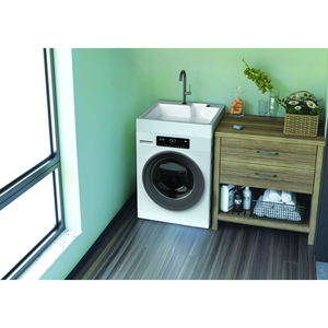 Vasca in Resina Mongardi Salvaspazio, Facile da Montare, Forabile, per Lavatrice, Resistente agli Acidi, Componenti per Elettrodomestici da Lavanderia - Product Image 2