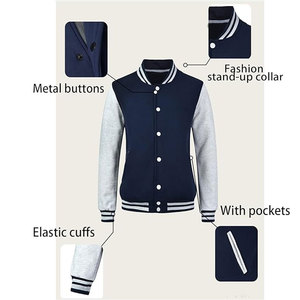 Vestes d'hiver pour hommes coupe-vent avec broderie personnalisée, haut orange avec bas en cuir et col montant en laine, boutons en corne, modèle MSWVJ055 - Product Image 5