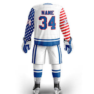 Meilleur design Vêtements de hockey sur glace de qualité supérieure Maillots et shorts personnalisés pour jeunes Uniforme de hockey sur glace 2024 - Product Image 3