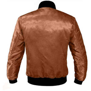 Blouson bombardier de qualité supérieure pour homme Veste d'hiver en satin de couleur unie avec col montant au meilleur prix - Product Image 2
