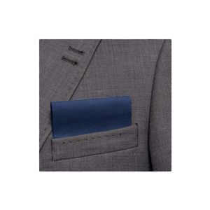 Pañuelo de bolsillo para blazer de lino natural negro, plegado y listo para usar, talla única para hombre - Product Image 1