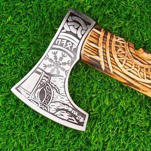 Hache forgée à la main Tomahawk Viking artisans hache charpentier hache Viking Camping haches pour l'extérieur et la survie hache - Product Image 5