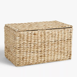 Functional basket <b>with</b> <b>lid</b> toy storage container water hyacinth box <b>decorative</b> woven <b>boxes</b> - Product Image 1