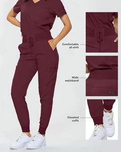 Vente en gros de blouses médicales personnalisées pantalons de jogging élégants en coton et en polyester ensembles d'uniformes pour médecins infirmières et infirmiers combinaisons d'hôpital - Product Image 5