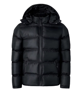 เสื้อแจ็คเก็ตพัฟเฟอร์บุขนเป็ดสำหรับผู้ชาย สไตล์สตรีทแวร์ อุ่นสบาย รับผลิตตามสั่ง พร้อมสกรีนโลโก้ ขายส่ง เสื้อโค้ทฤดูหนาวแบบกำหนดเอง - Product Image 2