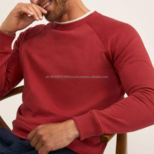 Sudadera clásica de cuello redondo suave French Terry para hombre, sudadera relajante - Product Image 3