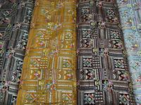 Tissu Georgette de broderie de matières premières textiles de qualité à l'exportation avec travail à neuf aiguilles du fournisseur indien