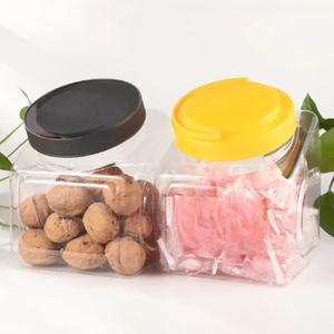 Venta al por mayor de alta calidad 1000ml Pavico Square PET tarro de comida de plástico para almacenar alimentos secos frutos secos dulces alimentos enlatados - Product Image 4