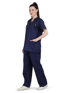 Conjunto de uniformes médicos para mujeres y hombres Top y pantalones cómodos para el personal del hospital - Product Image 4