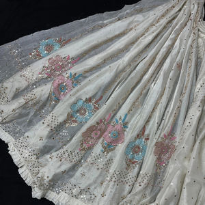ชุด lehenga ทำด้วยมือจากผ้าไหมแท้ Koti & ghera dupatta สำหรับปาร์ตี้ - Product Image 1