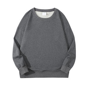 Sweat-shirt à col rond en coton éponge français personnalisé 100% pull surdimensionné à épaules tombantes pull-over blanc à capuche et sweat-shirts pour hommes - Product Image 2