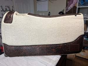 Coussin de selle occidental léger lavable respirant doublure polaire en cuir utilisation équestre Protection du cheval HOOF N TACK - Product Image 3
