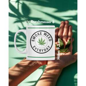Taza de Cerámica con Diseño Novedoso de Fumar Marihuana para Regalos - Product Image 3