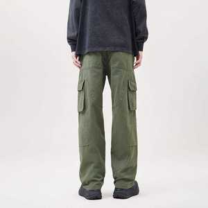 กางเกงคาร์โก้ผู้ชายสไตล์อเมริกันขายส่ง เอวสูง ไซส์ XL ทรงหลวม มีกระเป๋าหลายช่องที่ขา - Product Image 3