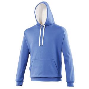 เสื้อฮู้ดแบบมีเชือกผูกสำหรับผู้ชายและผู้หญิง สไตล์วาร์ซิตี้ ตัดต่อสี ซับในสำหรับฤดูหนาว - Product Image 2