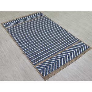 Alfombra Tejida a Mano de Yute Geométrica, Lavable, Ecológica, Multicolor, para Decoración de Bodas, Eventos, Pasillos - Product Image 1