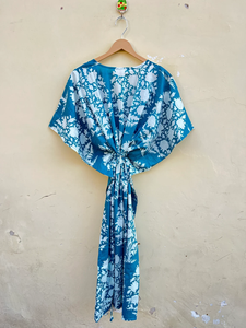 Kaftan de algodón, caftán floral indio, regalo de dama de honor, caftán largo, vestido bohemio, vestidos de lujo - Product Image 4