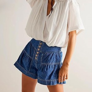 กางเกงขาสั้นแต่งระบายสำหรับผู้หญิงเป็นมิตรต่อสิ่งแวดล้อมใส่สบายน้ำหนักเบาระบายอากาศได้ดีปรับแต่งได้ - Product Image 3