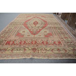 Vintage 5 'X 8' tapis turc rouge et Beige plat tissage tapis avec motif Patchwork Latex support pour décorations de salon - Product Image 4