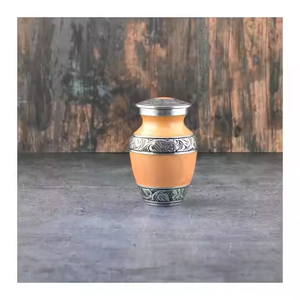Urnas de cremación de Metal de diseño único Urna de recuerdo multicolor única Mini Token Almacenamiento de cenizas humanas Urnas funerarias de Metal hechas a mano - Product Image 3