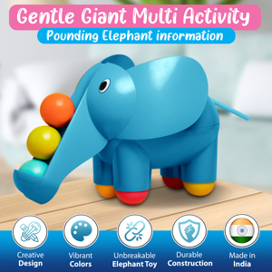 Jouet éducatif d'éléphant des enfants avec la conception de multi-activité et les boules colorées vente entière - Product Image 6