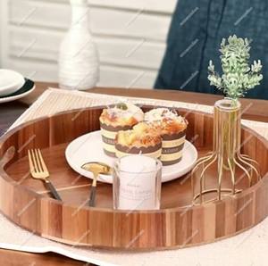 Bandeja de bambú para servir para cena, té, pan, desayuno, bandeja ecológica de madera, bandejas de comida rápida para bares y restaurantes - Product Image 2