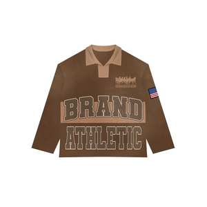 T-shirt en coton sur mesure imprimé audacieux pour hommes à manches longues haut tendance été Street Look décontracté Fit col cou sweats - Product Image 2