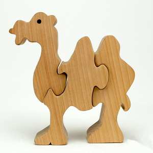 Bloque de cubo de rompecabezas de animales de madera tradicional para niños Rompecabezas 3D para edades de 5 a 7 años - Product Image 3