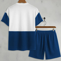 Conjunto de 2 Piezas de Verano para Hombre, Camiseta Oversize y Pantalones Cortos Deportivos, 100% Algodón, Transpirable, con Logotipo Frontal