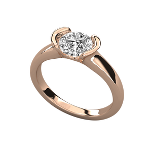 Bague solitaire en or 14 carats pour femmes avec diamant de laboratoire - Product Image 5