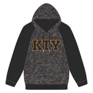 Sudadera con Letras Bordadas Alpha APA, Premium, Color Carbón y Negro, Mangas Raglán, Ropa de Fraternidad Griega, Divine Nine, Ropa HBCU - Product Image 2