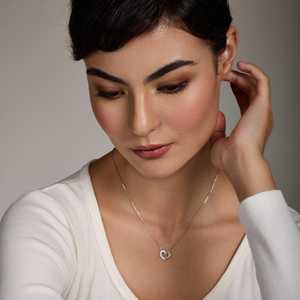 Collier en argent 92,5 plaqué or 191488, chaîne à maillons romantique et religieuse pour mariage, fête, anniversaire, style religieux et romantique - Product Image 3