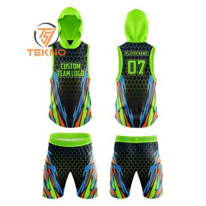 Venta al por mayor nueva llegada OEM transpirable 7v7 bandera fútbol uniforme ropa deportiva conjunto de compresión Unisex 7-on-7 bandera uniforme - Product Image 3